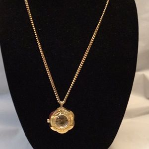 Vintage Aseikon Gold Tone Pendant Watch Necklace